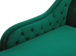Right Hand Chaise Lounge Velvet Green Nimes