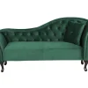 Right Hand Chaise Lounge Velvet Dark Green Lattes