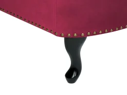 Right Hand Chaise Lounge Velvet Burgundy Nimes