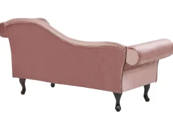 Right Hand Chaise Lounge Velvet Pink Lattes