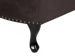 Right Hand Chaise Lounge Velvet Brown Nimes