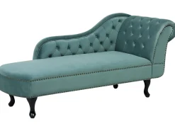 Right Hand Chaise Lounge Velvet Mint Green Nimes