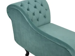 Right Hand Chaise Lounge Velvet Mint Green Nimes