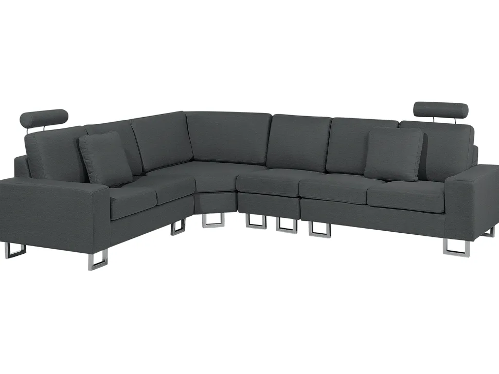 Right Hand Corner Fabric Sofa Dark Grey Stockholm