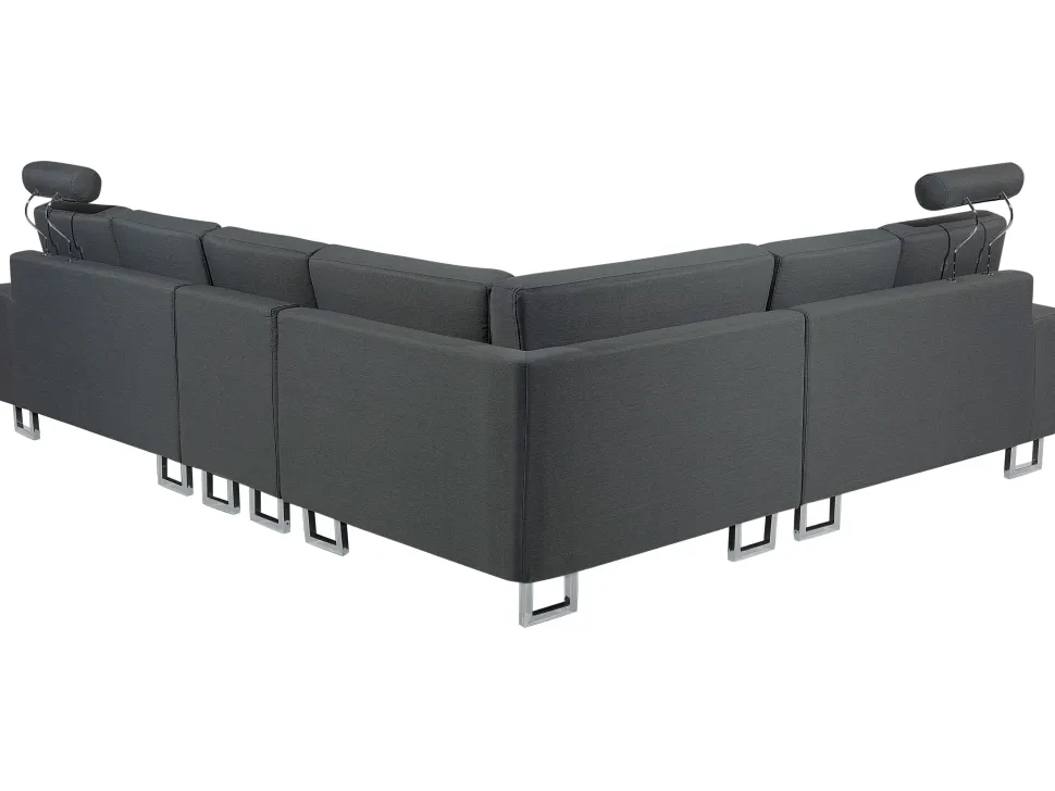 Right Hand Corner Fabric Sofa Dark Grey Stockholm