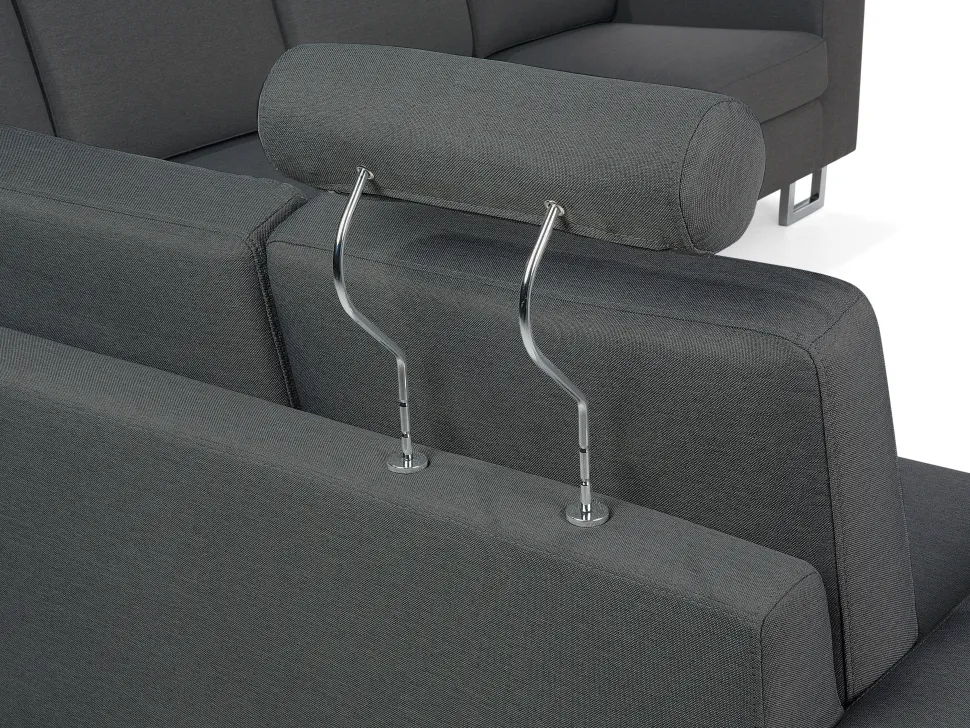 Right Hand Corner Fabric Sofa Dark Grey Stockholm