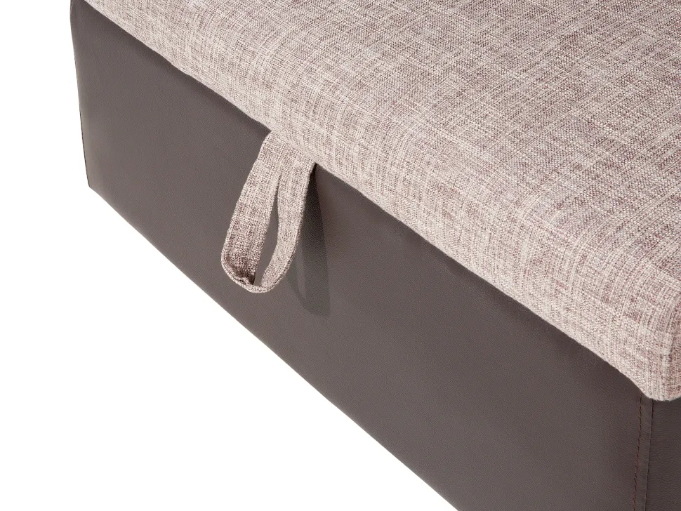 Right Hand Corner Fabric Sofa Bed Beige Tampere