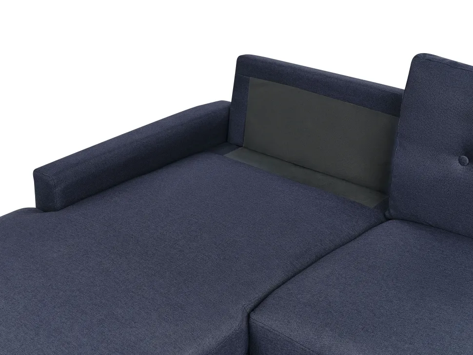 Right Hand Corner Sofa Bed With Storage Navy Blue Flakk