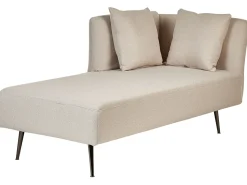 Right Hand Fabric Chaise Lounge Beige Riom