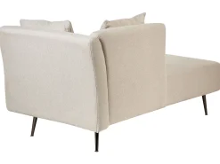 Right Hand Fabric Chaise Lounge Beige Riom