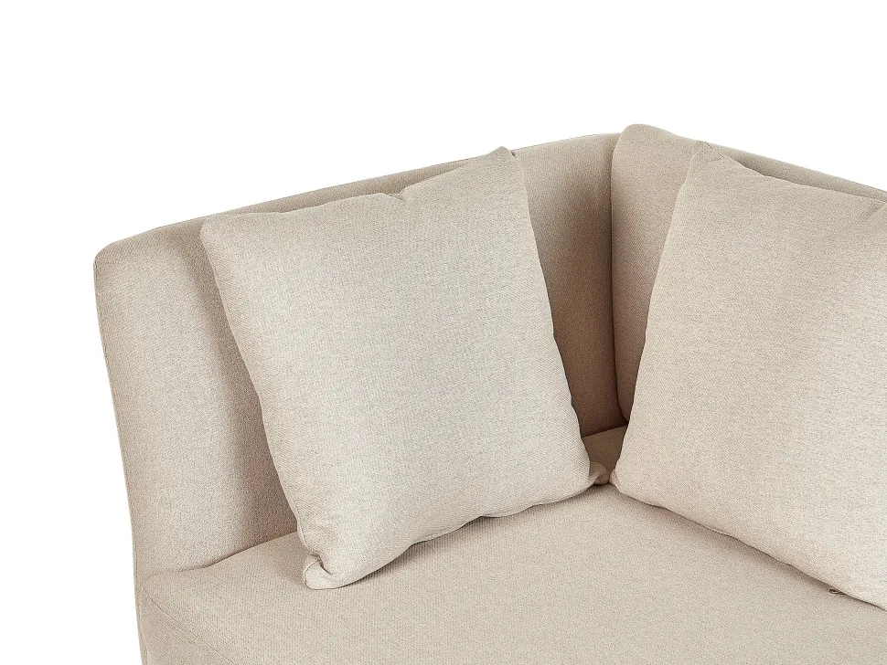 Right Hand Fabric Chaise Lounge Beige Riom