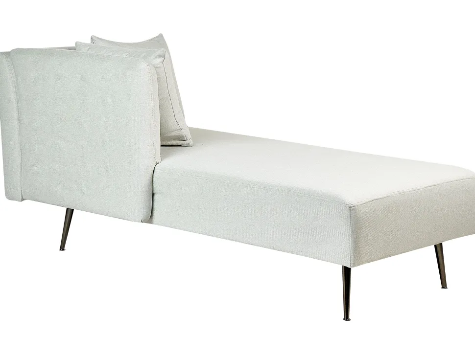 Right Hand Fabric Chaise Lounge Mint Green Riom