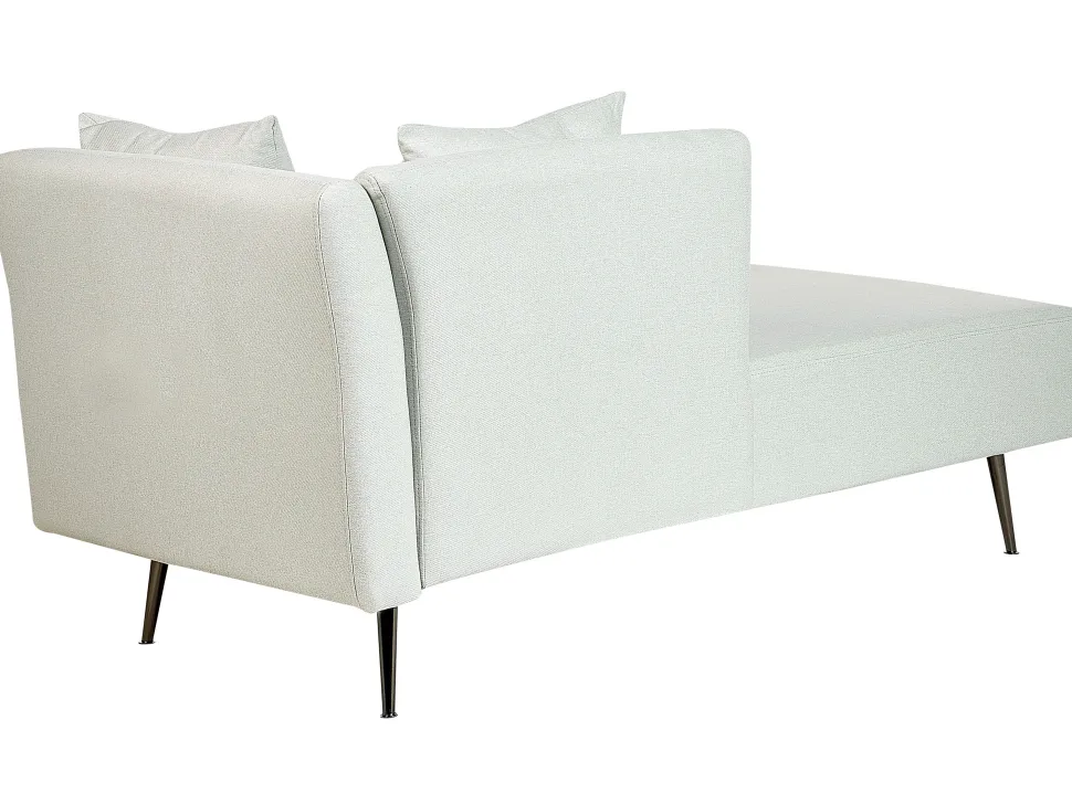 Right Hand Fabric Chaise Lounge Mint Green Riom