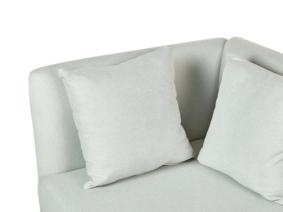 Right Hand Fabric Chaise Lounge Mint Green Riom