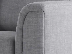 Right Hand Fabric Corner Sofa Light Grey Oslo