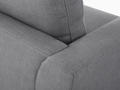 Right Hand Fabric Corner Sofa Light Grey Oslo