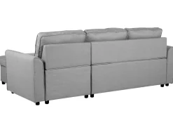 Right Hand Fabric Corner Sofa Bed With Storage Grey Nesna