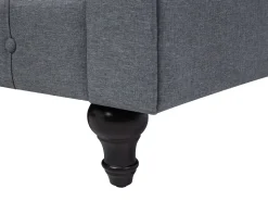 Right Hand Fabric Corner Sofa Grey Chesterfield