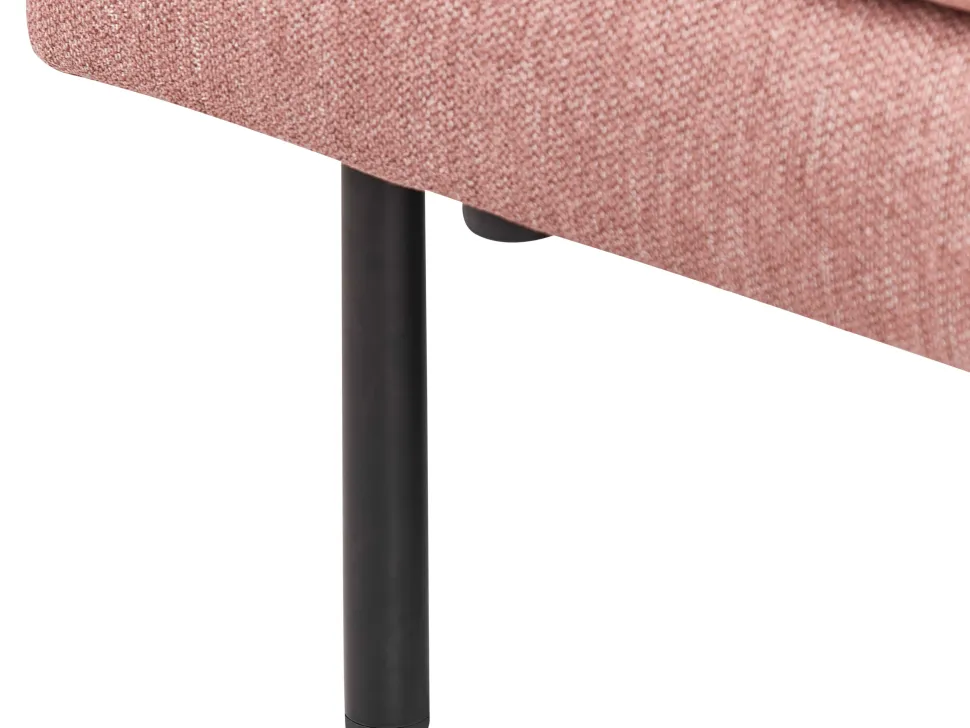Right Hand Fabric Corner Sofa Pink Brown Breda
