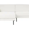 Right Hand Fabric Corner Sofa White Breda