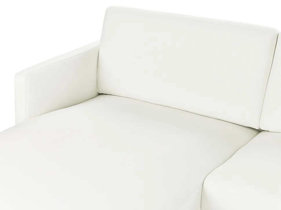 Right Hand Fabric Corner Sofa White Breda