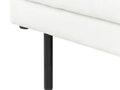 Right Hand Fabric Corner Sofa White Breda