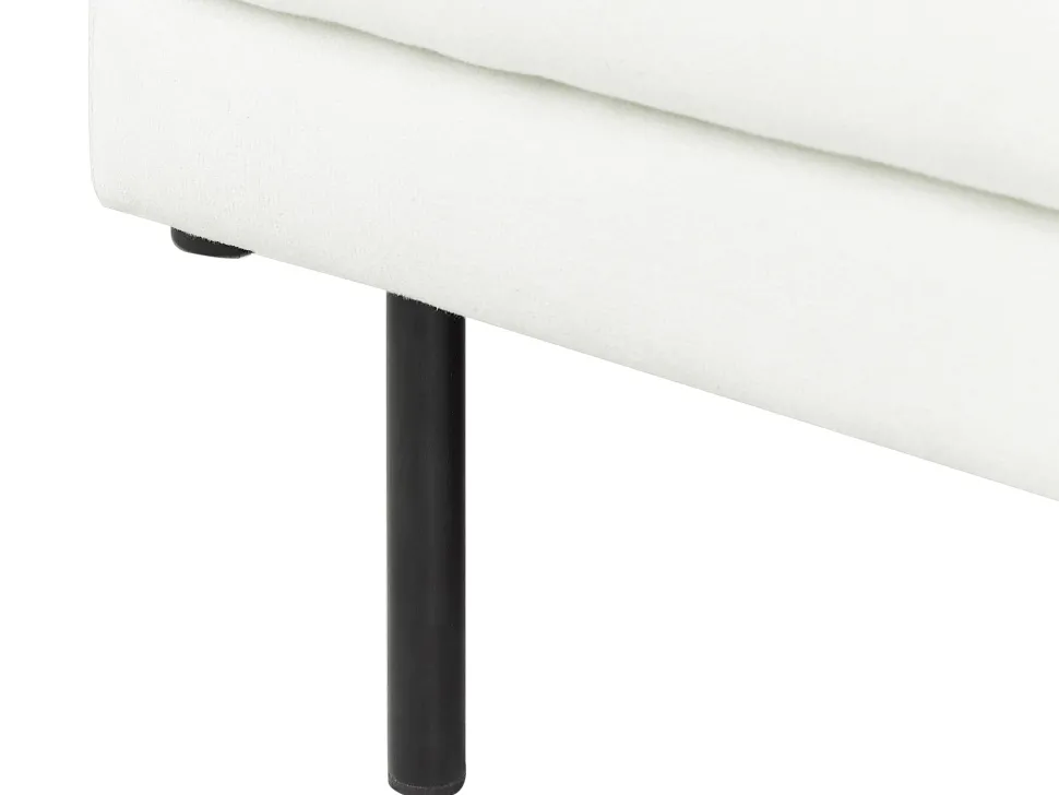 Right Hand Fabric Corner Sofa White Breda