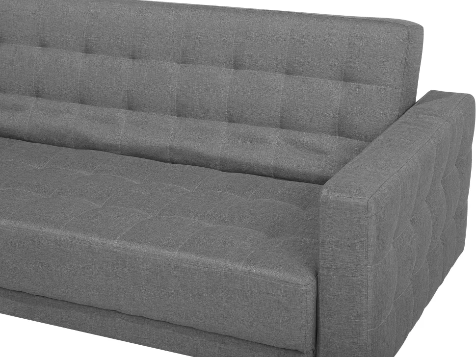 Right Hand Fabric Corner Sofa With Ottoman Grey Aberdeen