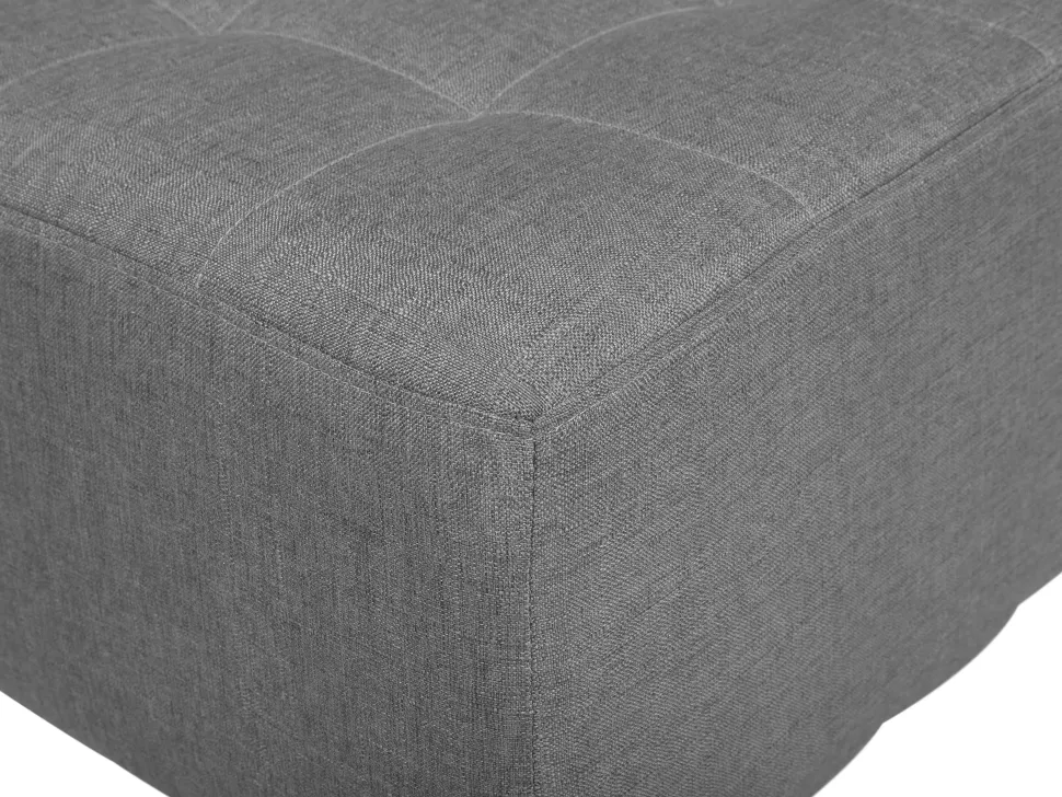 Right Hand Fabric Corner Sofa With Ottoman Grey Aberdeen