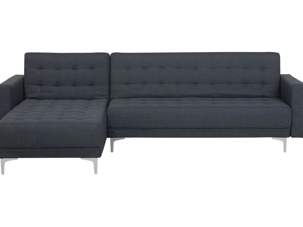 Right Hand Fabric Corner Sofa Dark Grey Aberdeen