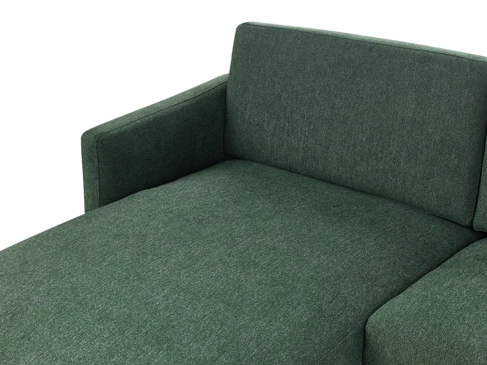 Right Hand Fabric Corner Sofa Dark Green Breda