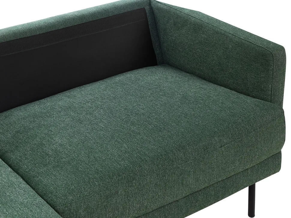 Right Hand Fabric Corner Sofa Dark Green Breda