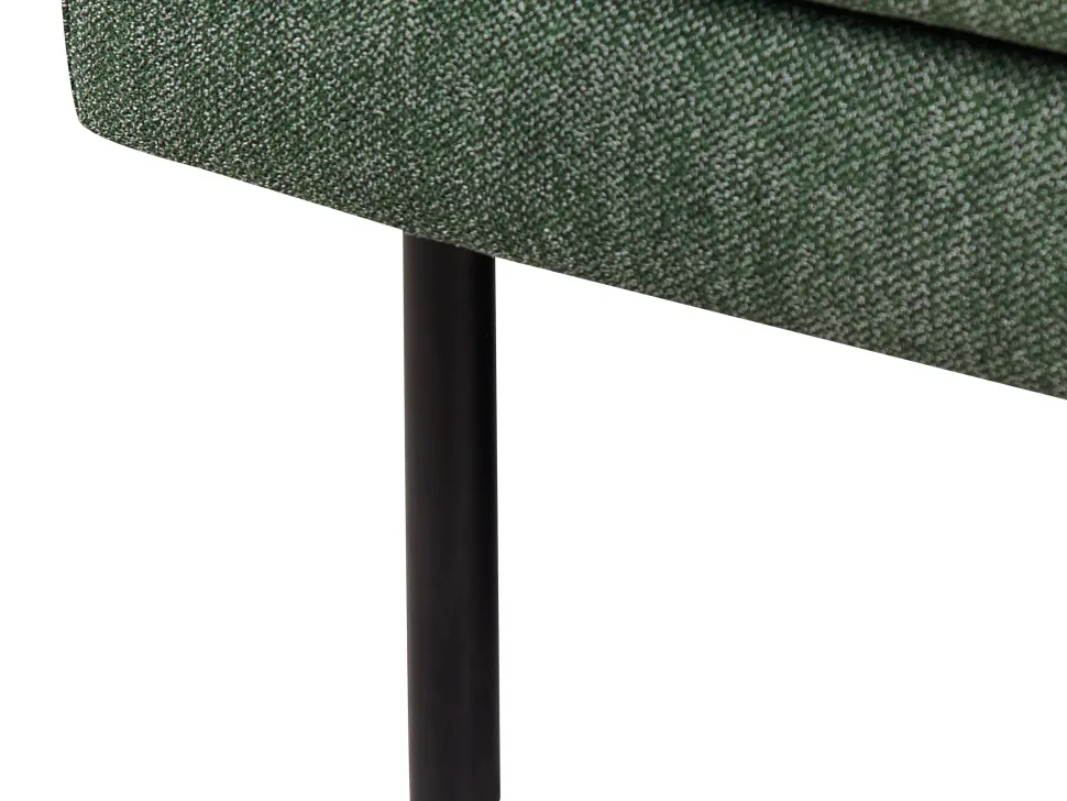 Right Hand Fabric Corner Sofa Dark Green Breda