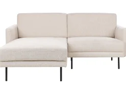 Right Hand Fabric Corner Sofa Beige Breda