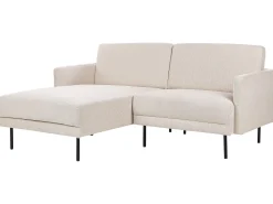 Right Hand Fabric Corner Sofa Beige Breda