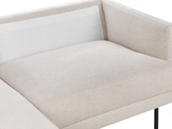 Right Hand Fabric Corner Sofa Beige Breda