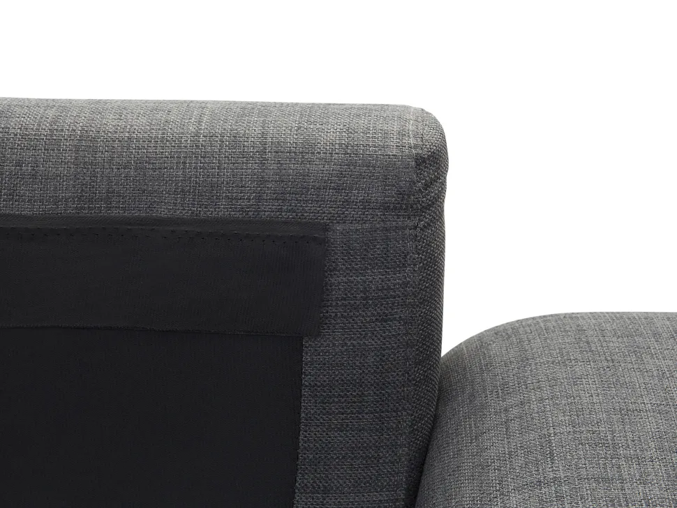 Right Hand Fabric Corner Sofa Dark Grey Kiruna