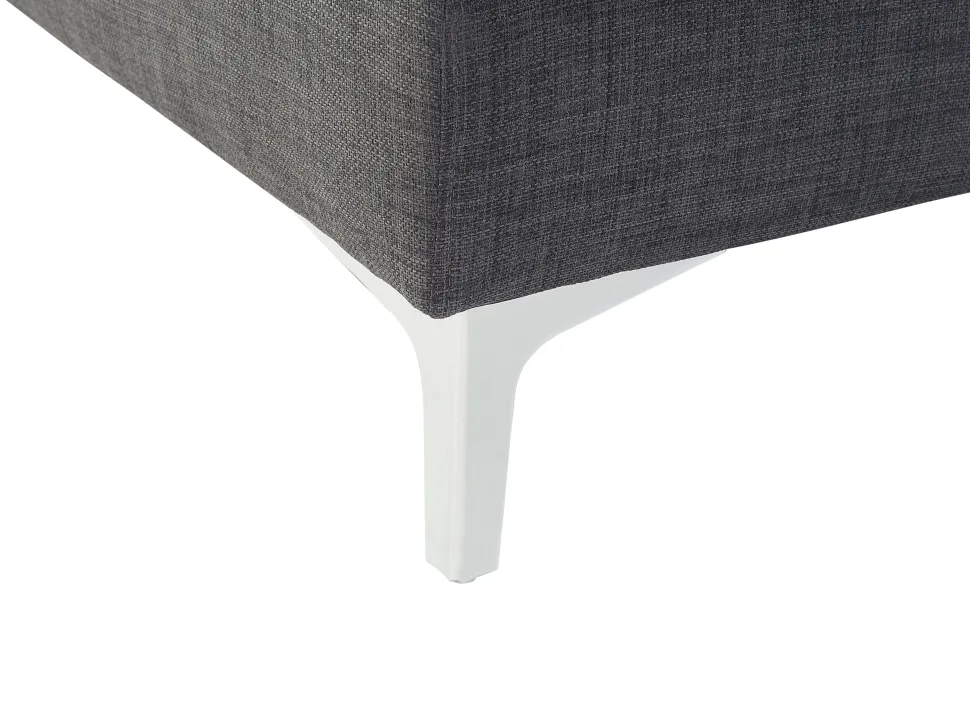 Right Hand Fabric Corner Sofa Dark Grey Kiruna
