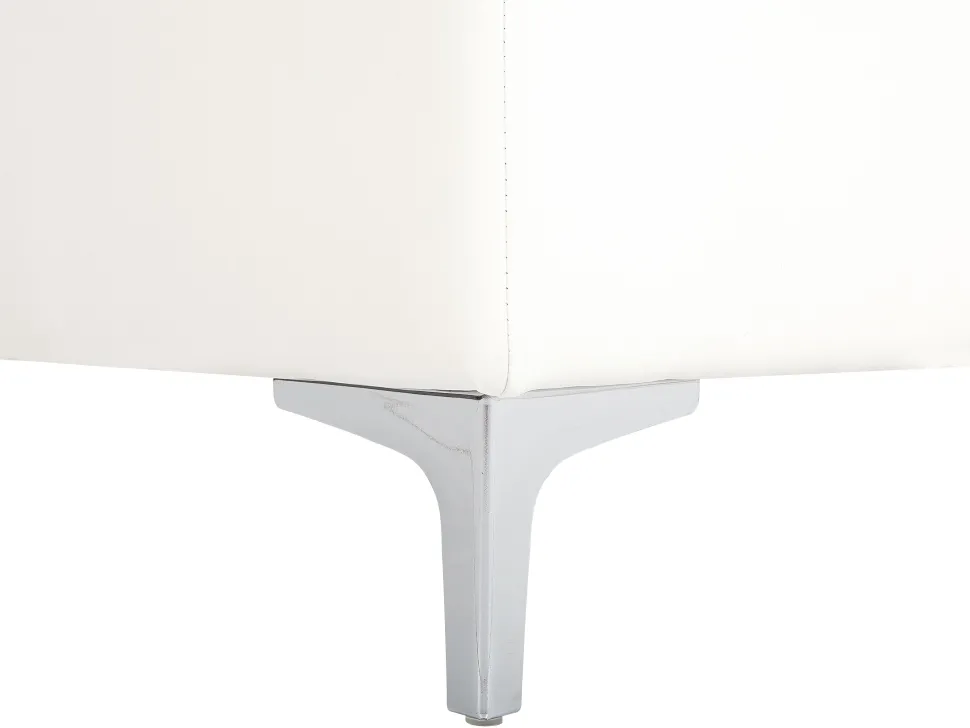 Right Hand Faux Leather Corner Sofa White Aberdeen