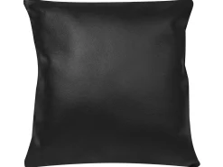 Right Hand Leather Corner Sofa Black Lungo