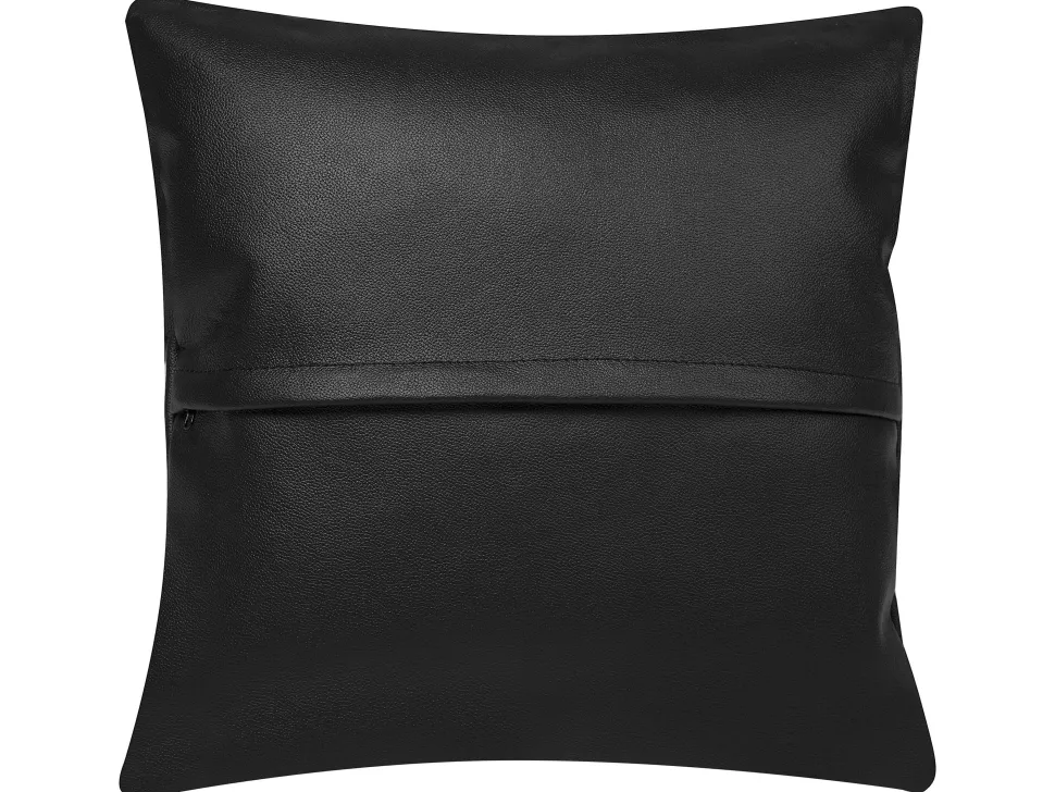 Right Hand Leather Corner Sofa Black Lungo