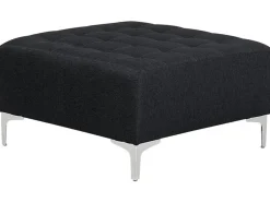 Right Hand Modular Fabric Sofa With Ottoman Graphite Grey Aberdeen