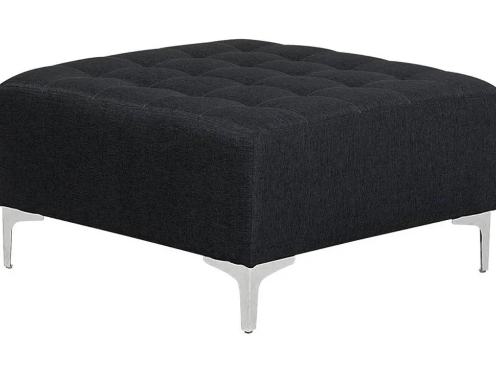 Right Hand Modular Fabric Sofa With Ottoman Graphite Grey Aberdeen
