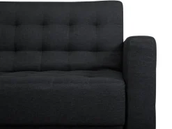 Right Hand Modular Fabric Sofa With Ottoman Graphite Grey Aberdeen