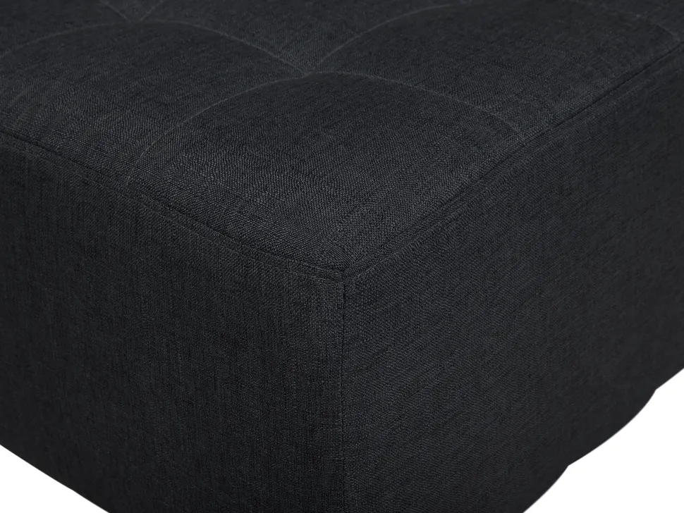 Right Hand Modular Fabric Sofa With Ottoman Graphite Grey Aberdeen