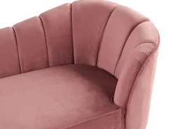 Right Hand Velvet Chaise Lounge Pink Allier