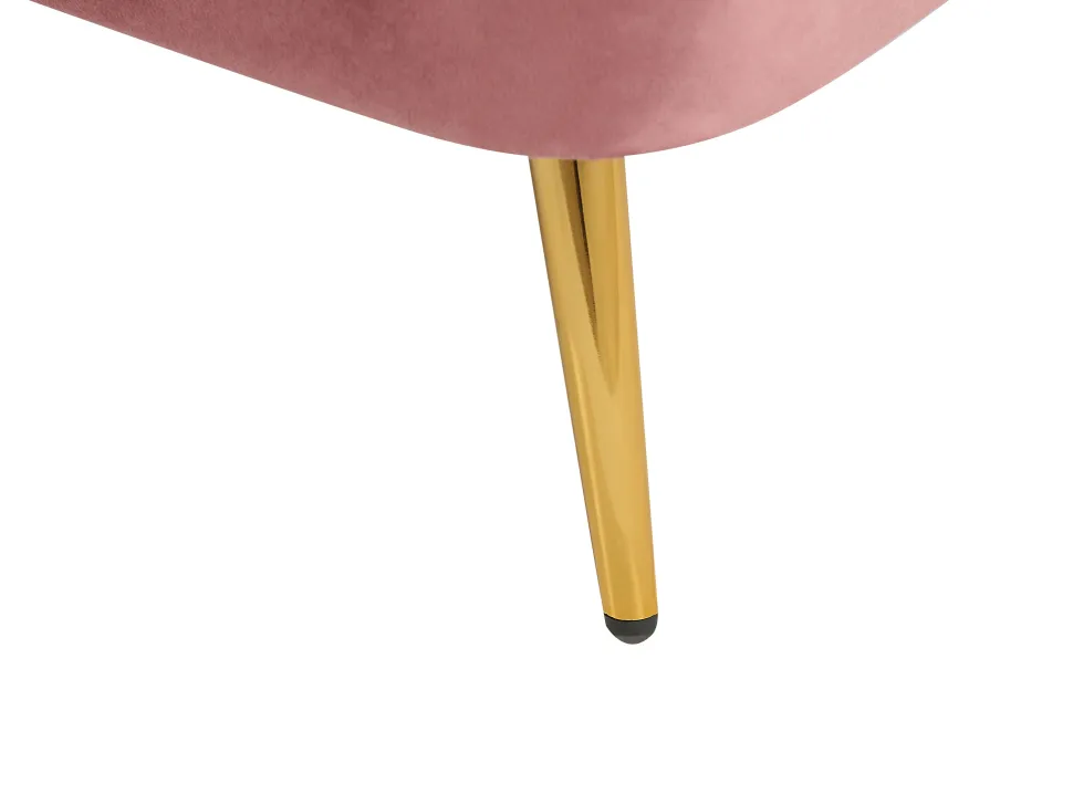 Right Hand Velvet Chaise Lounge Pink Allier