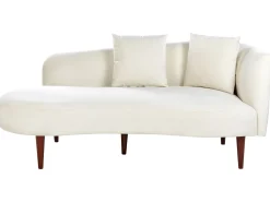 Right Hand Velvet Chaise Lounge Cream Chaumont