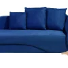 Right Hand Velvet Chaise Lounge With Storage Blue Meri