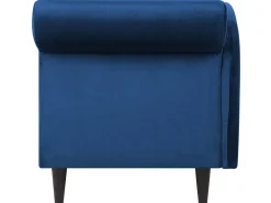 Right Hand Velvet Chaise Lounge Navy Blue Luiro